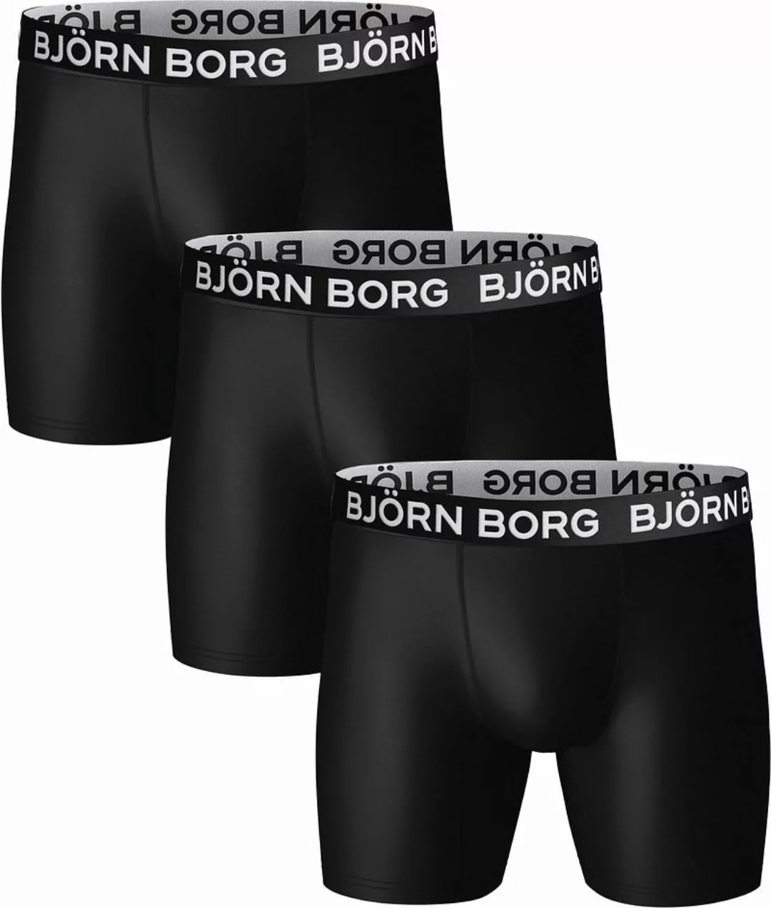 Bjorn Borg Performance Boxershorts 3-Pack Schwarz  - Größe M günstig online kaufen