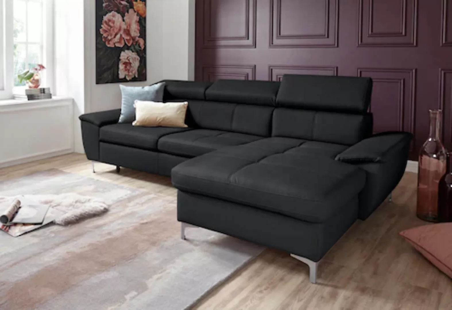 exxpo - sofa fashion Ecksofa "Azzano, L-Form", wahlweise mit Bettfunktion günstig online kaufen