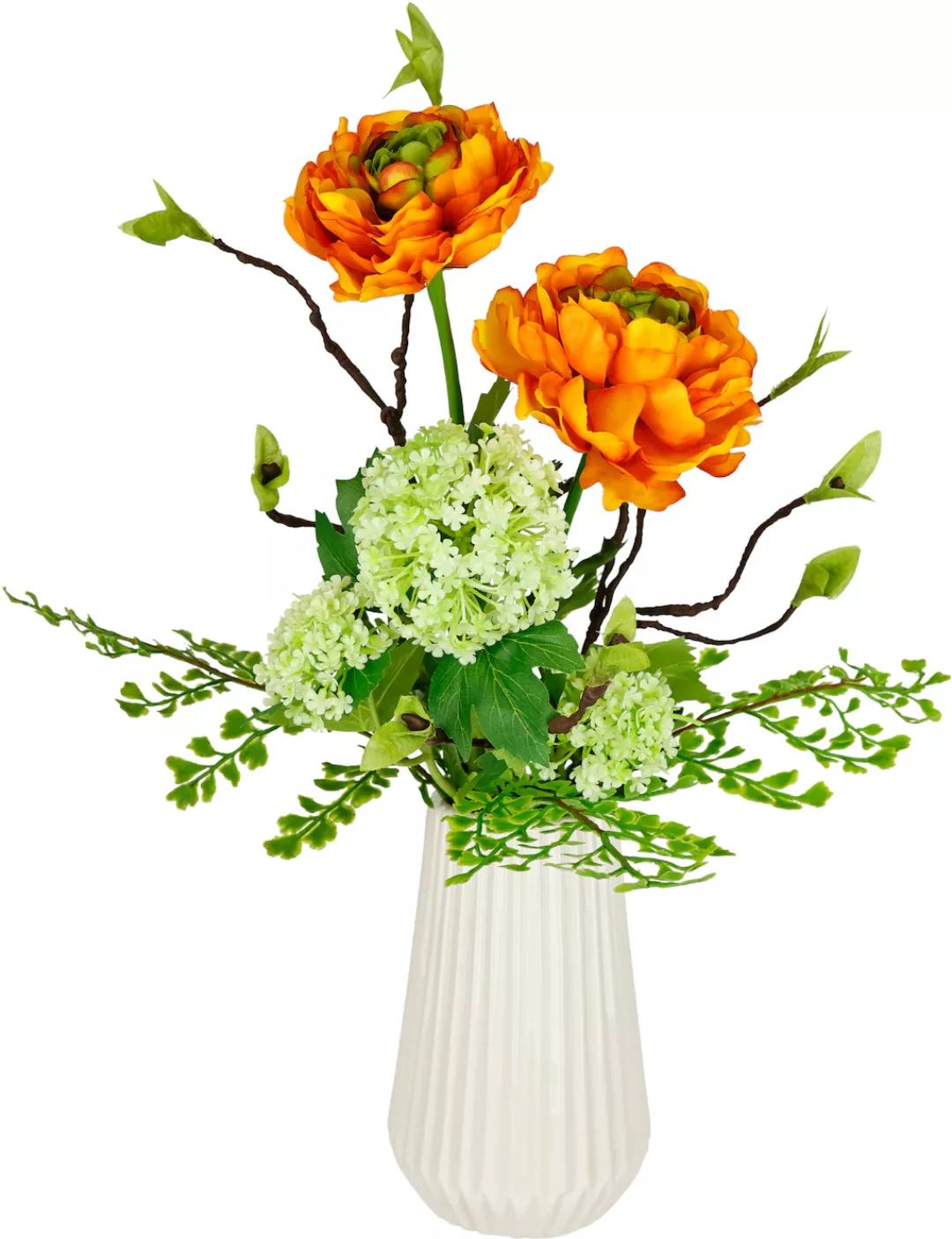 I.GE.A. Kunstblume "Arrangement Ranunkel", Vase aus Keramik günstig online kaufen