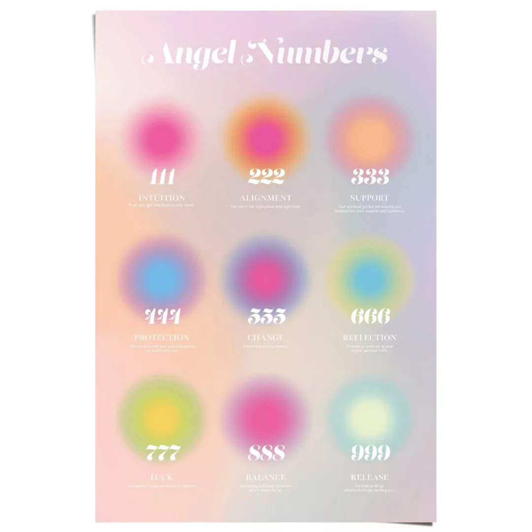 Reinders Poster "Angel numbers" günstig online kaufen