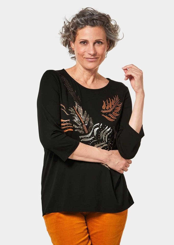 GOLDNER Print-Shirt Druckshirt mit leichtem Glanz günstig online kaufen