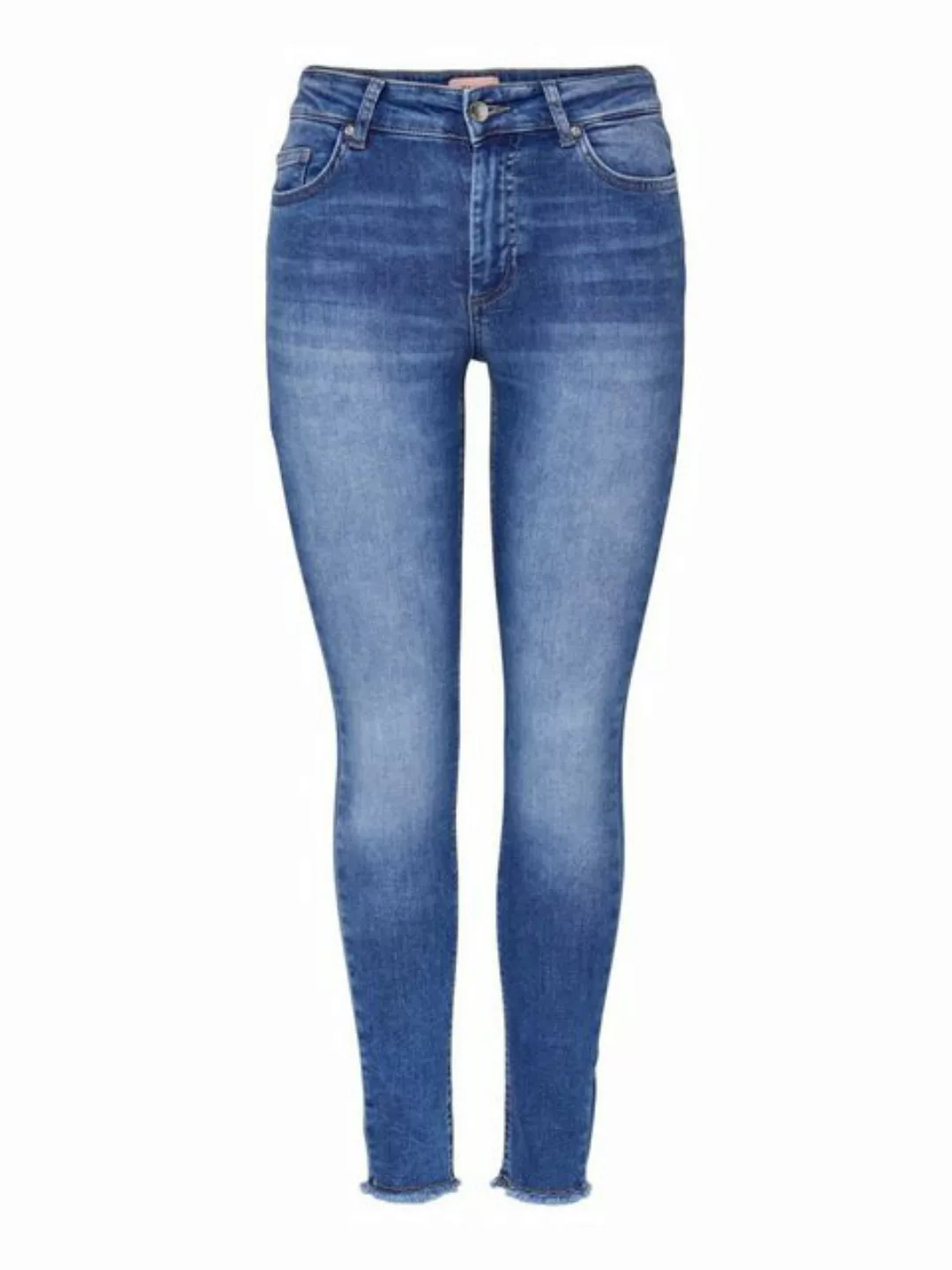 Only Damen Jeans ONLBLUSH LIFE MIDSK ANKRAW REA12187 - Skinny Fit - Blau - günstig online kaufen