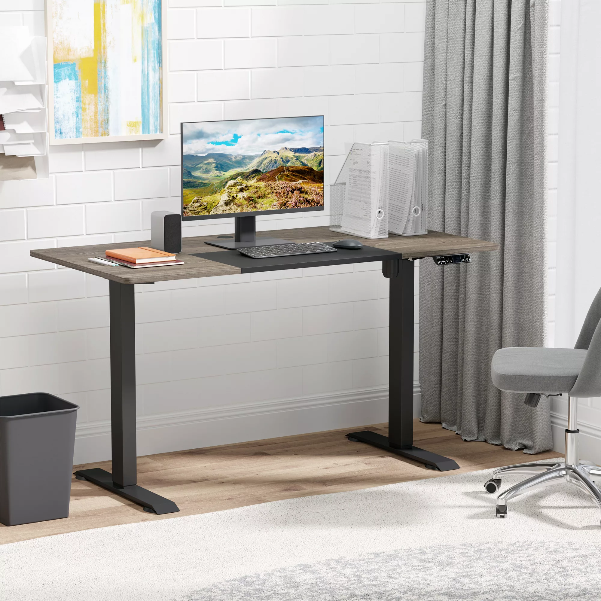 Vinsetto Elektrischer Schreibtisch  Tischgestell mit Motor, Computertisch, günstig online kaufen