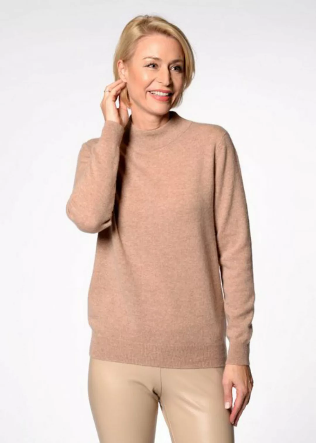 Clarina Strickpullover Stehbund-Pullover, 1/1 Arm,uni günstig online kaufen