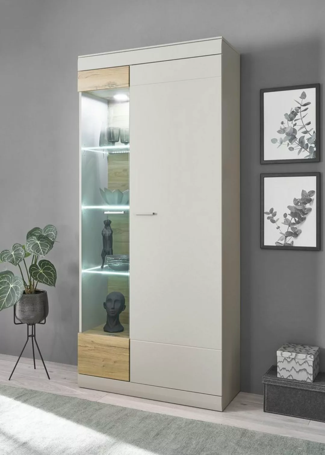 INOSIGN Vitrine SCARA mit Applikation Zinneiche Dekor, Breite 90 cm, mit So günstig online kaufen