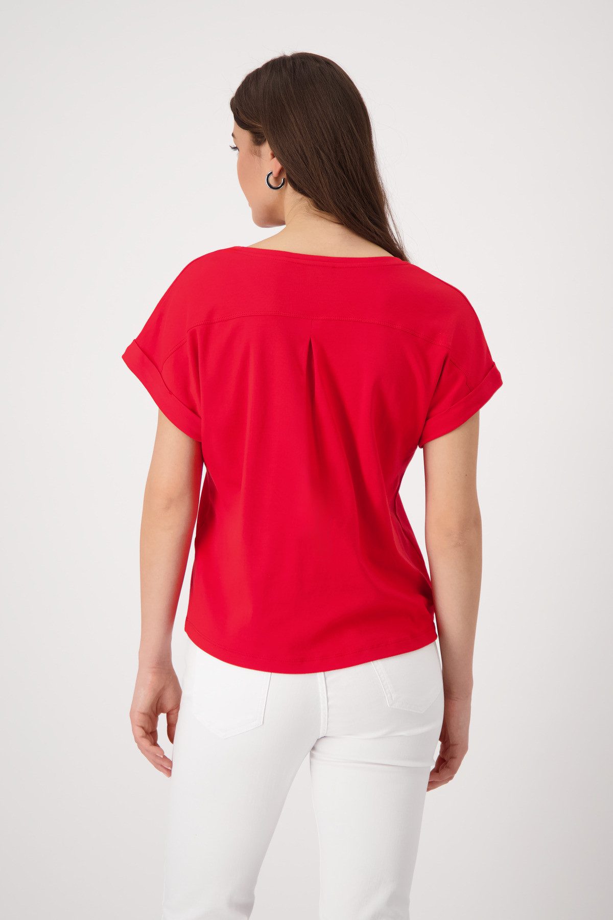 Monari Rundhalsshirt, mit Ärmelaufschlag günstig online kaufen
