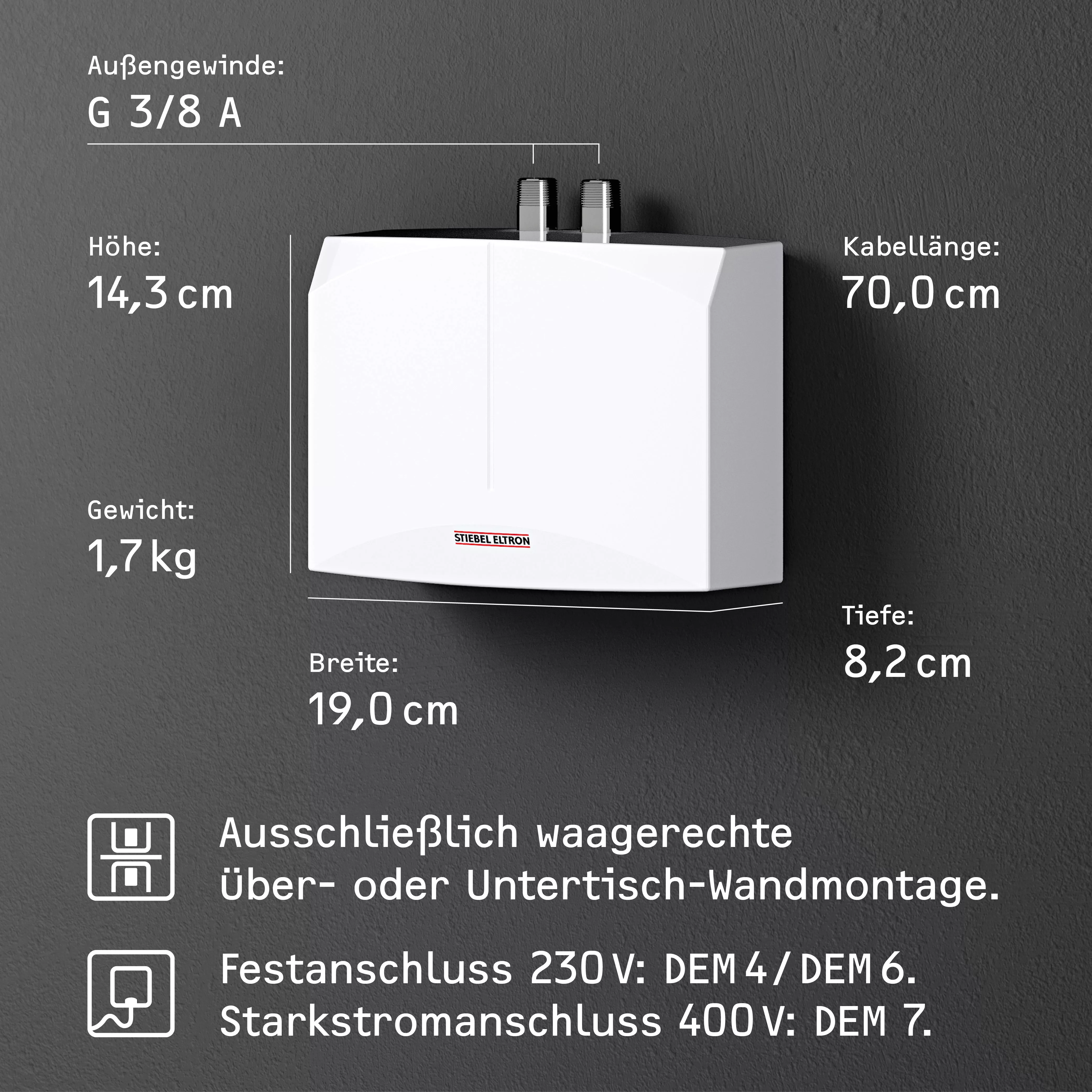 STIEBEL ELTRON Klein-Durchlauferhitzer »DEM 6«, elektronisch, für Handwasch günstig online kaufen