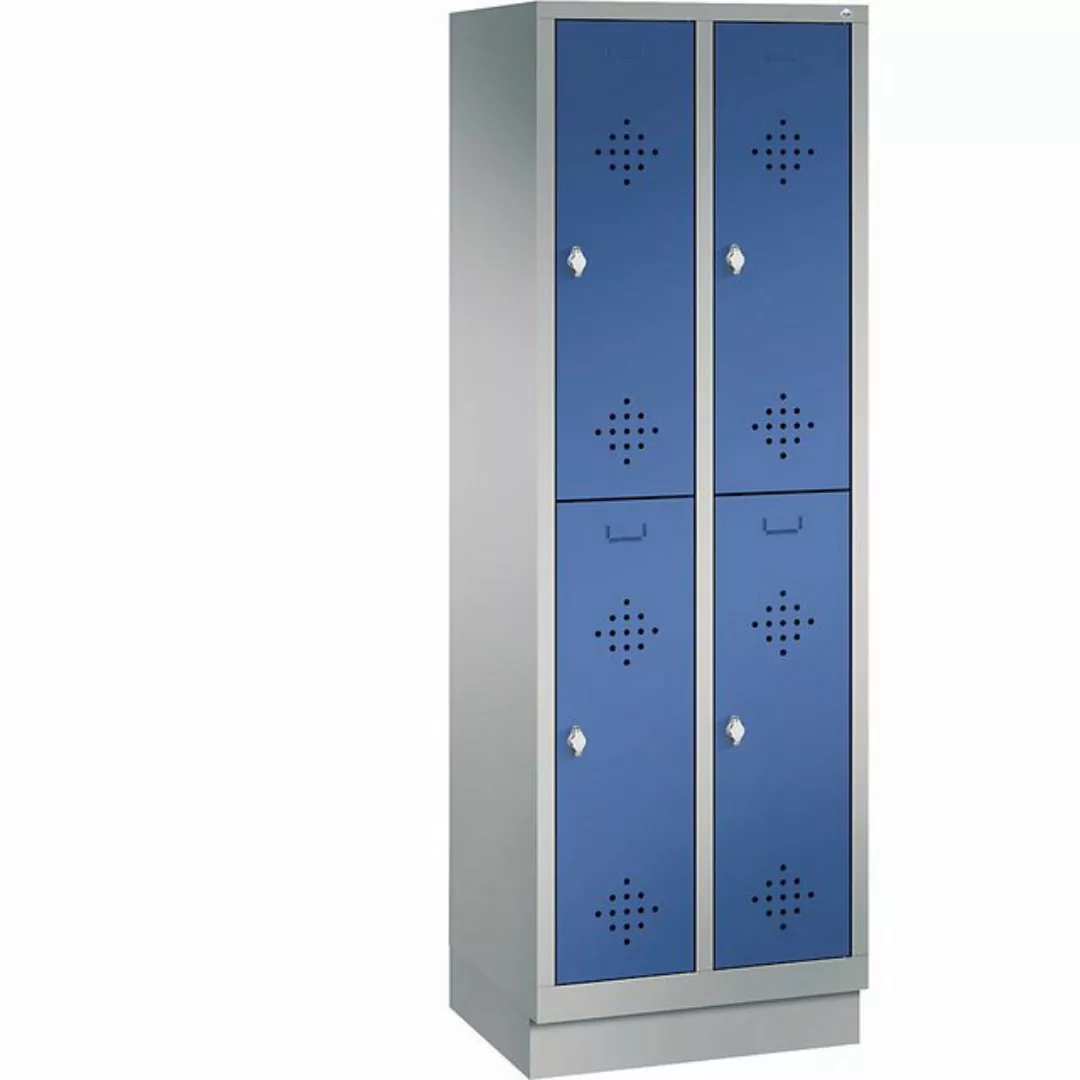 C+P Garderobenschrank Breite: 610 mm x Tiefe: 500 mm x Höhe: 1800 mm weißal günstig online kaufen