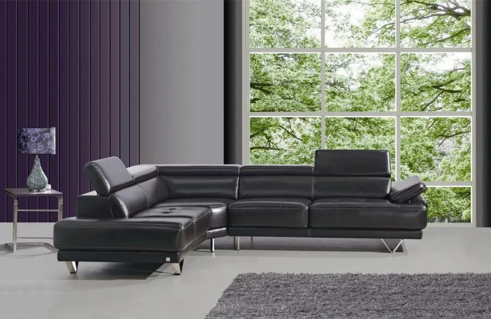 Xlmoebel Ecksofa Neues L-Form Ledersofa mit Medien-TV-Funktion, Multifunkti günstig online kaufen