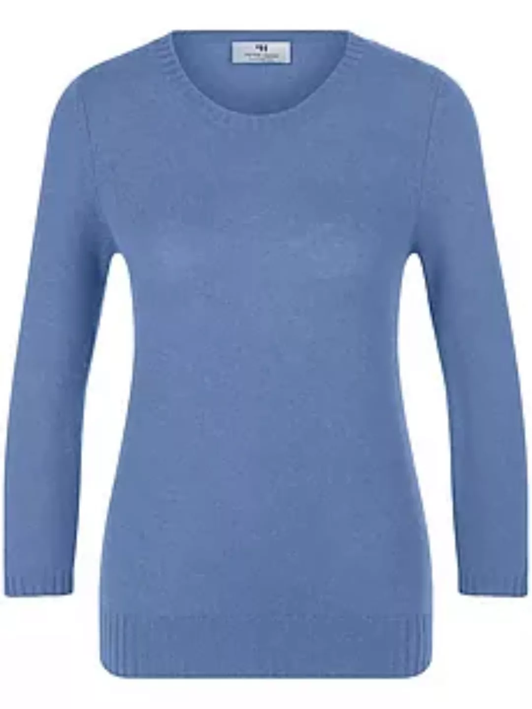 Rundhals-Pullover aus 100% Premium-Kaschmir Peter Hahn Cashmere blau günstig online kaufen