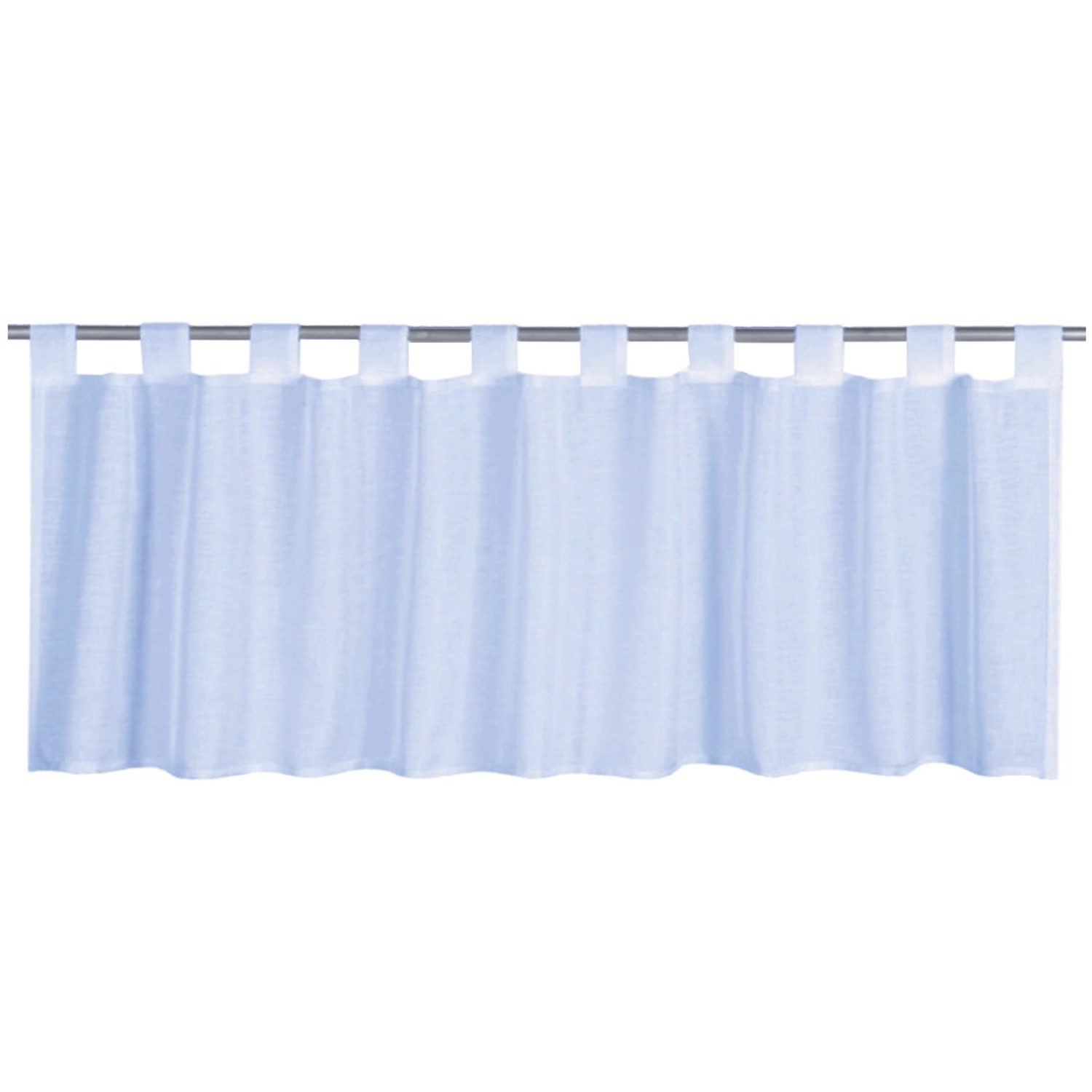 Bestgoodies Bistrogardine mit Schlaufen Noella 160 cm x 45 cm Blau günstig online kaufen