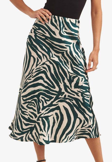 GINI LONDON Sommerrock Gini Midi Skirt Schokoladenfarbener Satin-Midirock m günstig online kaufen