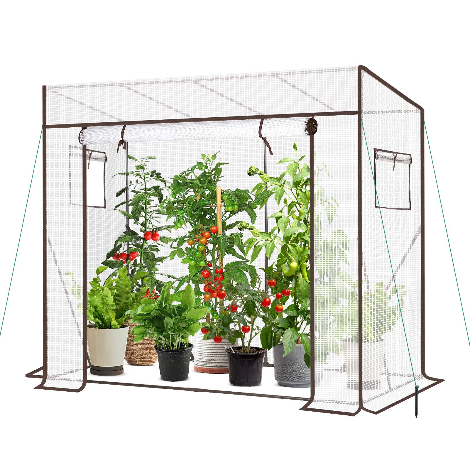 Sekey Gewächshaus Schrägdach Foliengewächshaus Tomatenhaus Begehbares günstig online kaufen