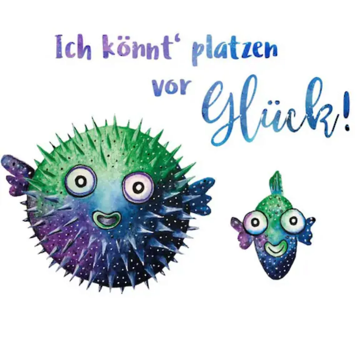 Wall-Art Wandtattoo »Könnt platzen vor Glück«, (1 St.), selbstklebend, entf günstig online kaufen