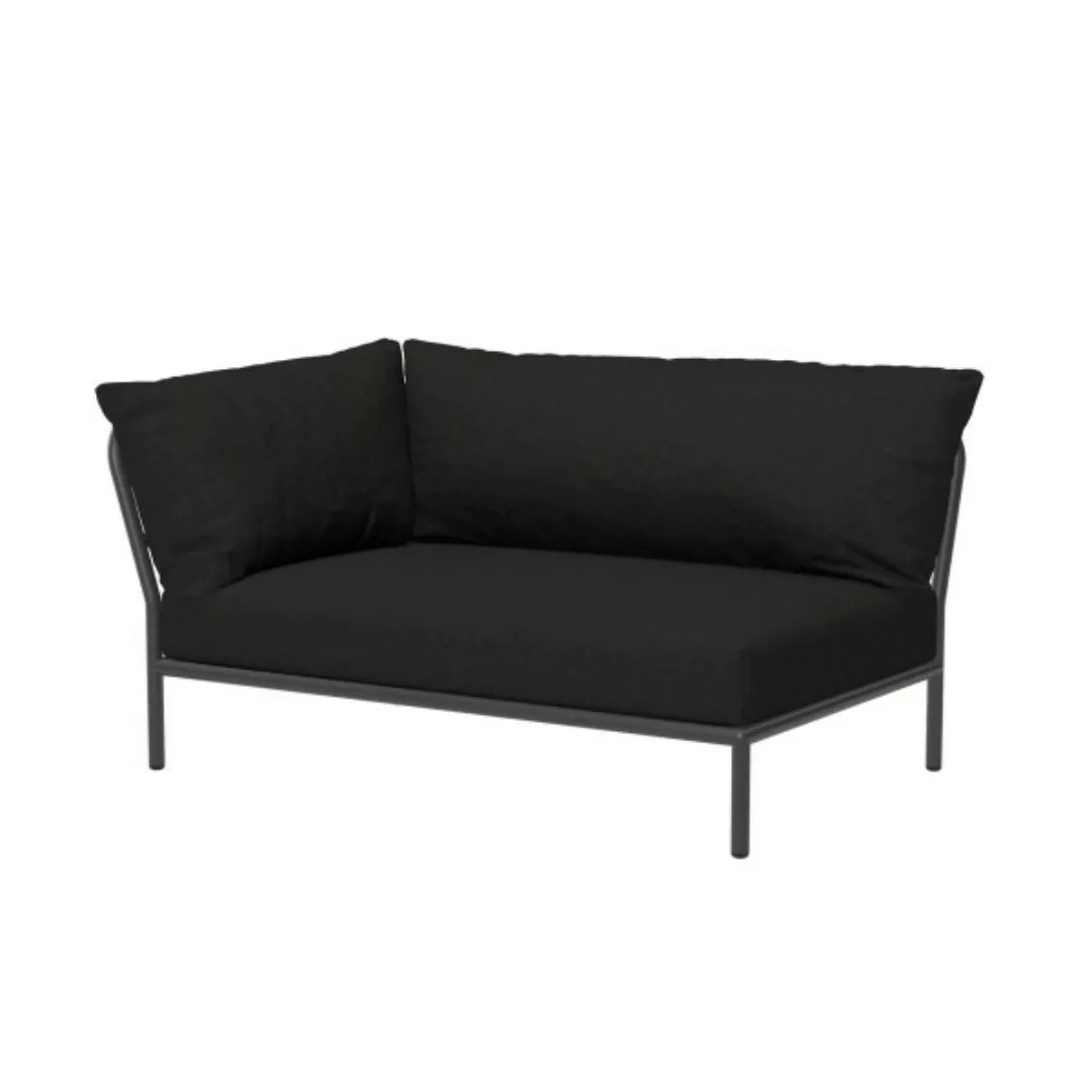 LEVEL2 Outdoor Sofa Lounge-Modul 2 Kohle Dunkelgrau Links günstig online kaufen