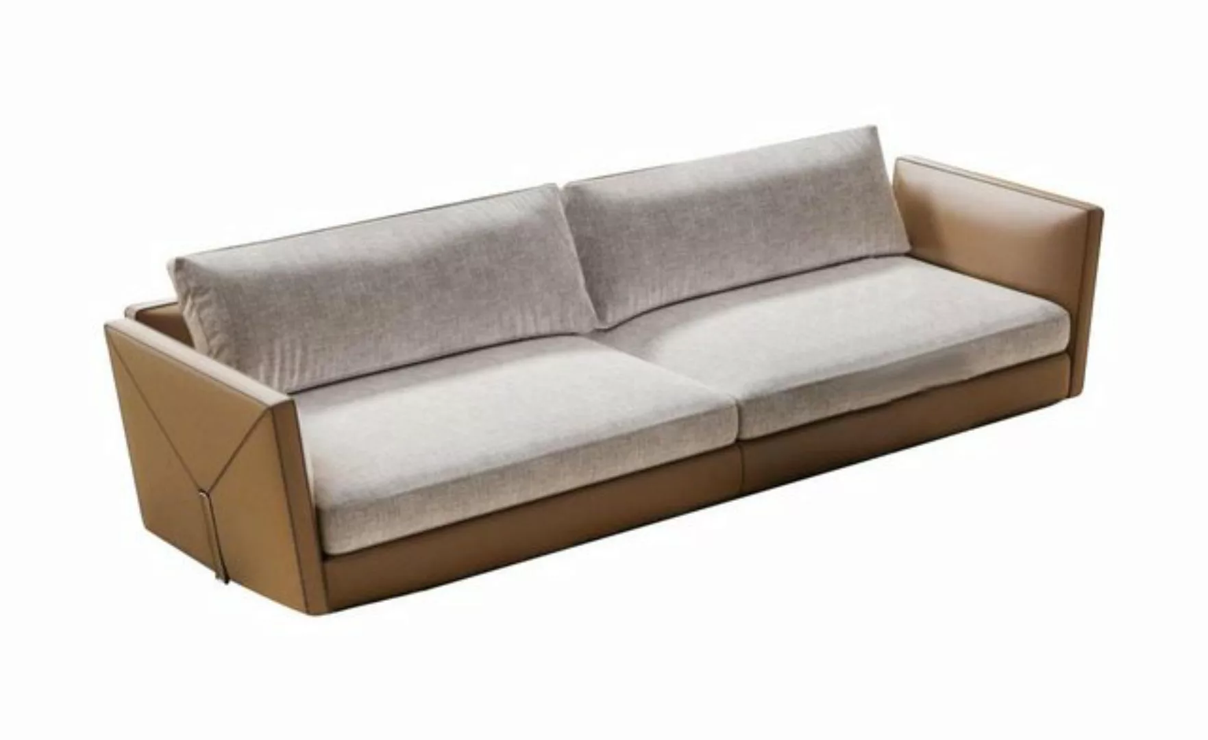 JVmoebel 4-Sitzer Sofa 4 Sitzer Viersitzer Modern Stoff Grau Sofas Design W günstig online kaufen