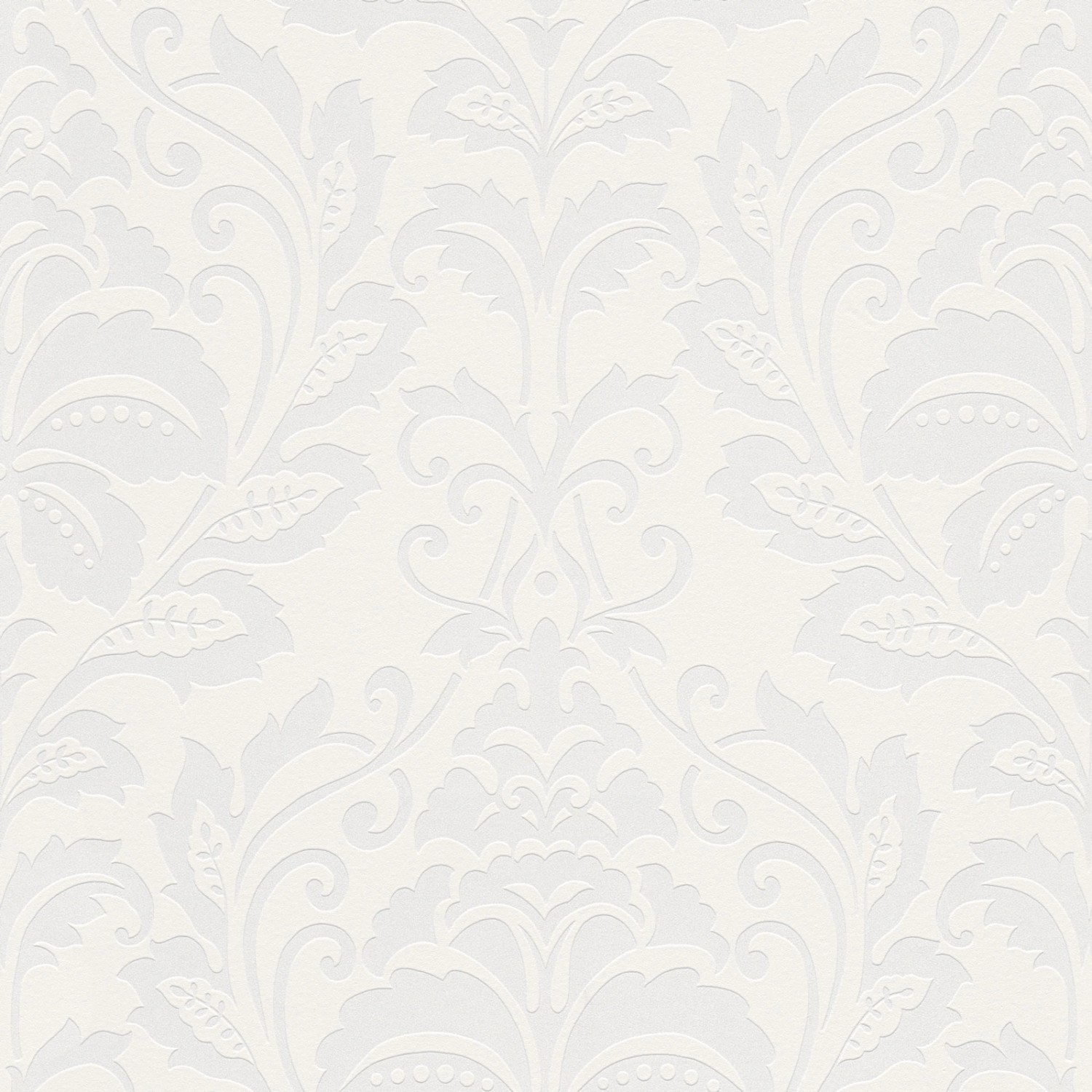 Bricoflor Moderne Barock Tapete Helle Vliestapete mit Ornament in Weiß Schl günstig online kaufen