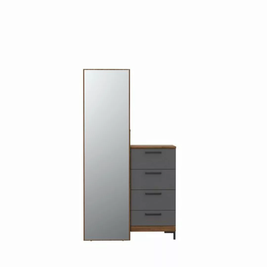 FORTE Garderobenschrank in braun,grau - 100,3x185,5x44,3cm (BxHxT) günstig online kaufen