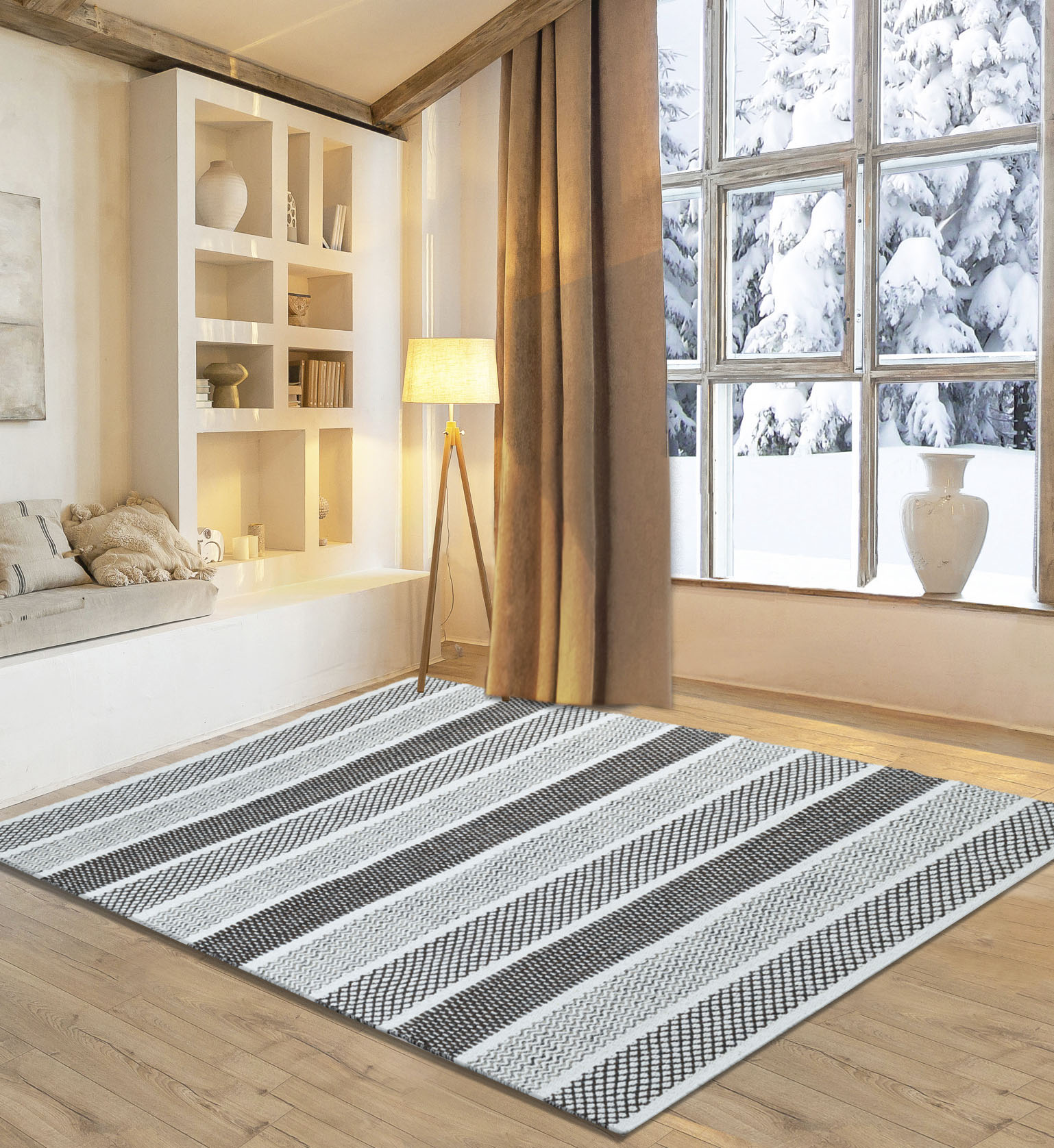 my home Wollteppich »Diemlern«, rechteckig, 10 mm Höhe, Handweb Teppich, re günstig online kaufen