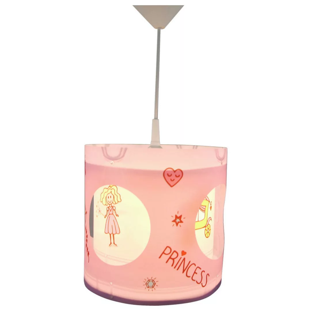 Niermann Dreh-Pendelleuchte Princess rosa Kunststoff H/D: ca. 27x25 cm E27 günstig online kaufen