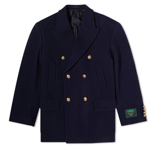 GUCCI Kurzmantel Mantel Jacke Coat Peacoat Caban Blazer Filzwolle Parka Nav günstig online kaufen