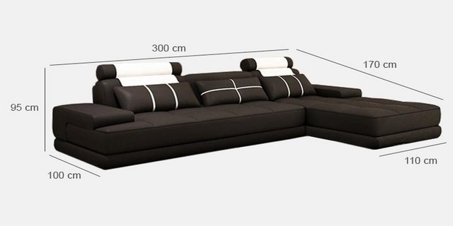 Xlmoebel Ecksofa Neu Paris S/O Ecksofa Ledersofa mit USB Anschluss und, Her günstig online kaufen