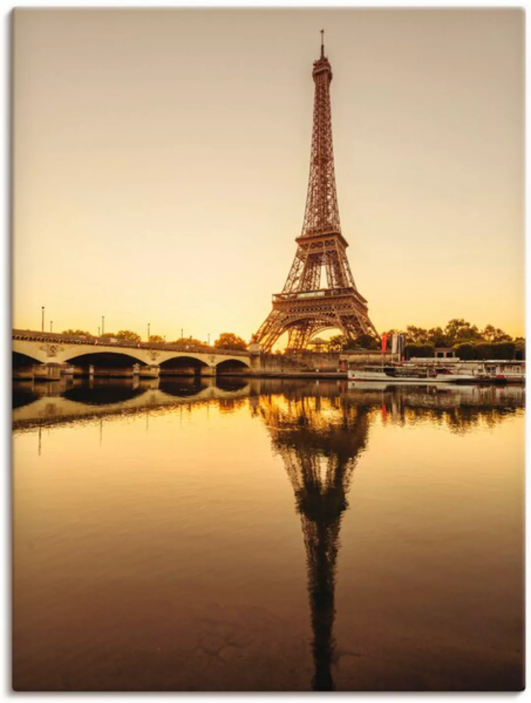 Artland Leinwandbild "Paris Eiffelturm V", Gebäude, (1 St.), auf Keilrahmen günstig online kaufen