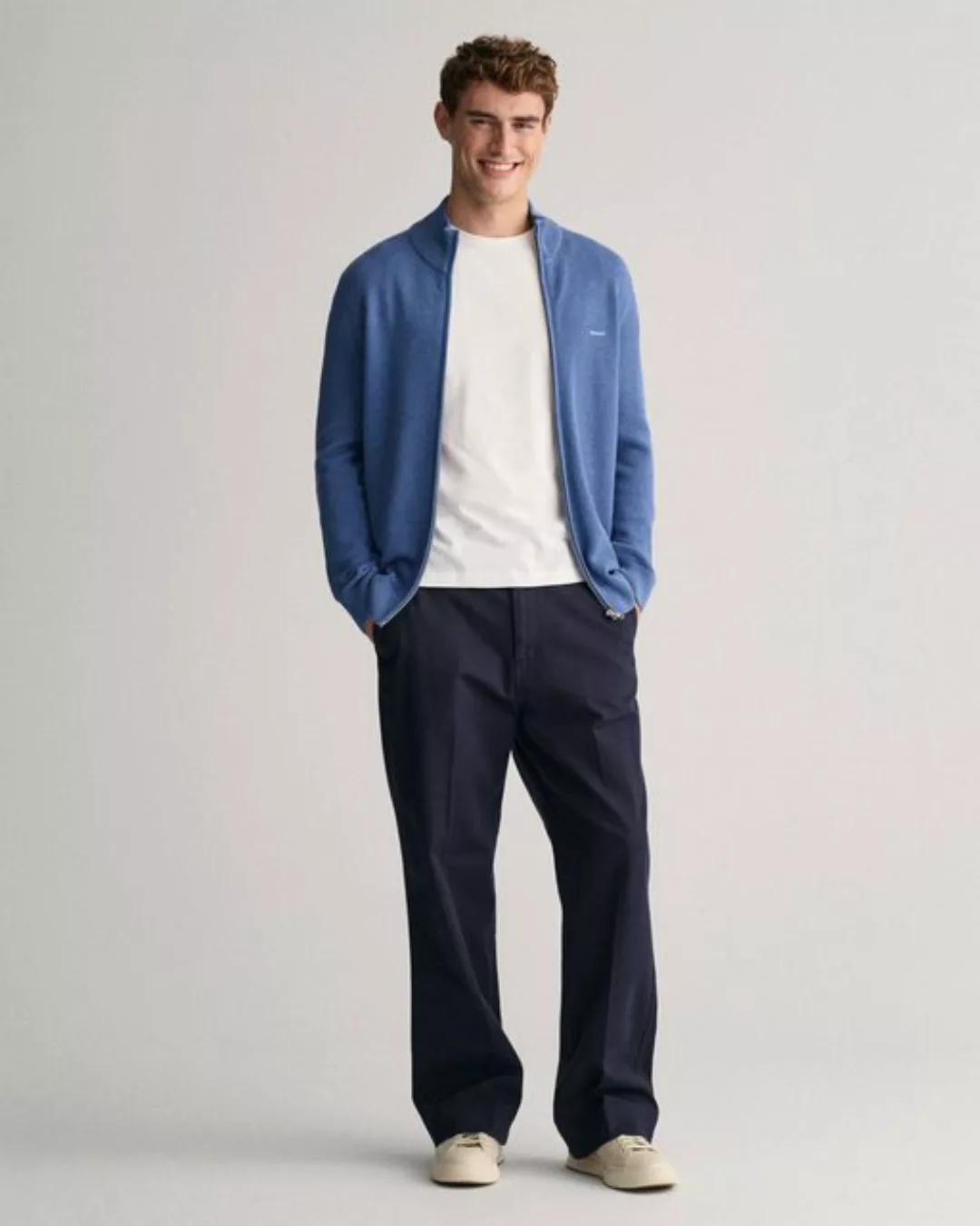 Gant Strickjacke COTTON PIQUE ZIP CARDIGAN günstig online kaufen