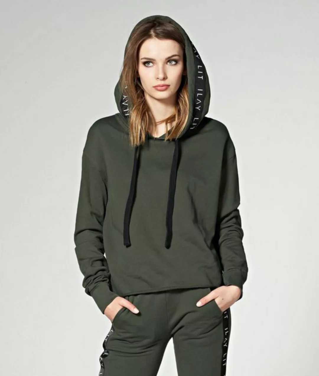 ILAY Lit Hoodie Holy Hoodie Olive günstig online kaufen