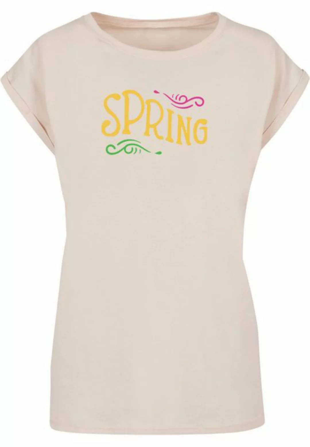Merchcode T-Shirt Merchcode Damen Ladies Spring text - Extended Shoulder Te günstig online kaufen