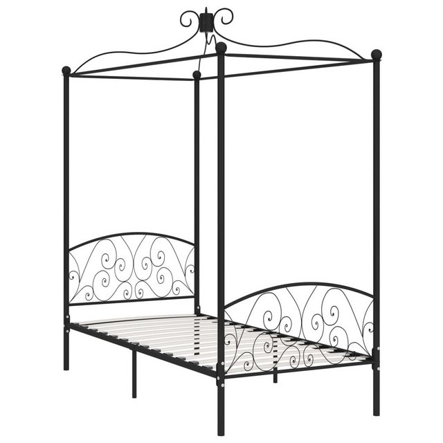 Himmelbett-gestell Schwarz Metall 100 X 200 Cm günstig online kaufen