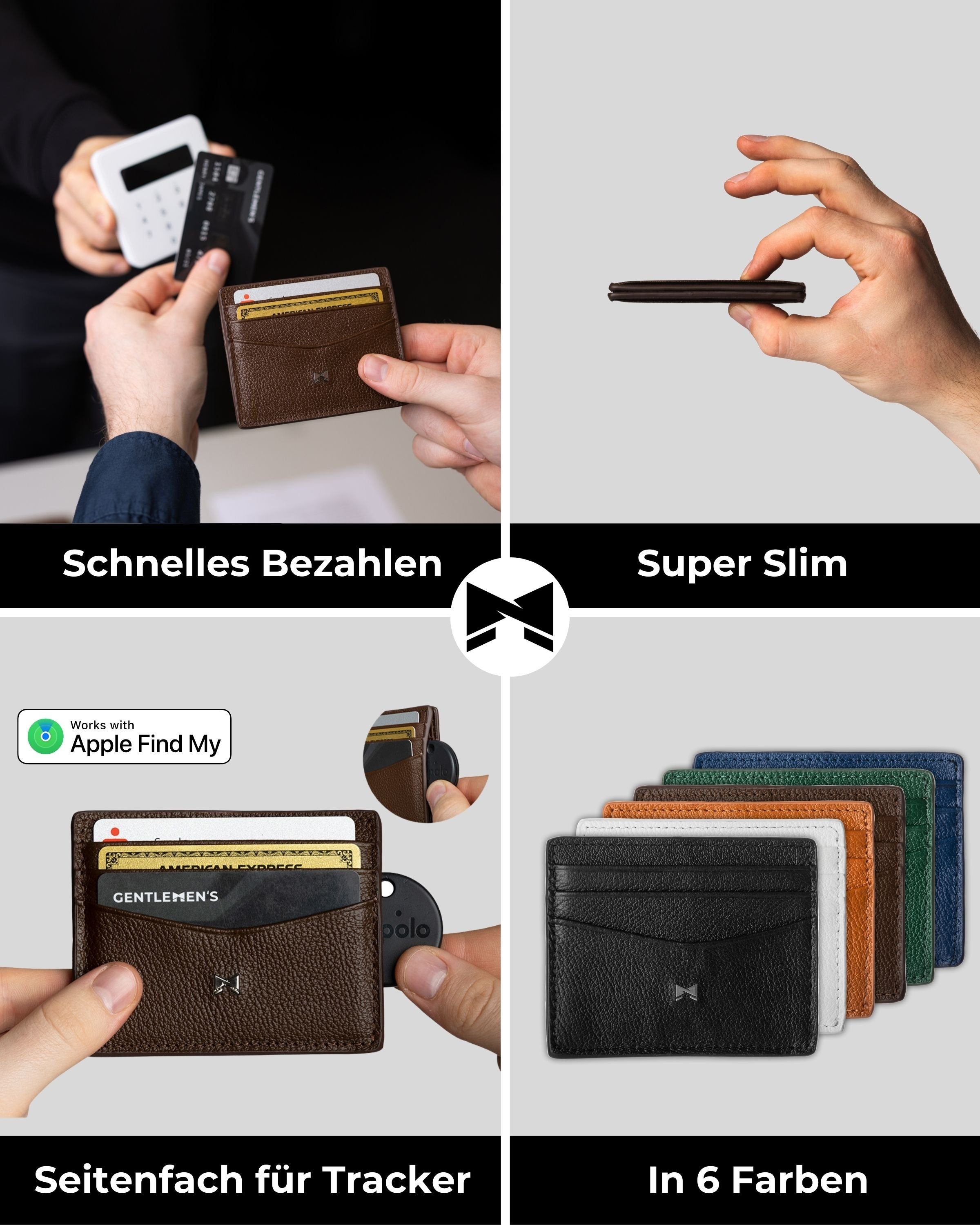 Gentlemen's Kartenetui - Kreditkartenetui mit Mittelfach günstig online kaufen