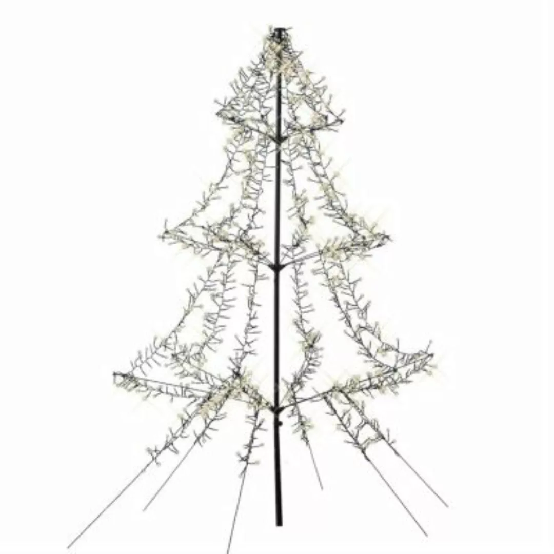 MARELIDA LED Weihnachtsbaum Lichterbaum Außen aufklappbar H: 2m schwarz  Er günstig online kaufen