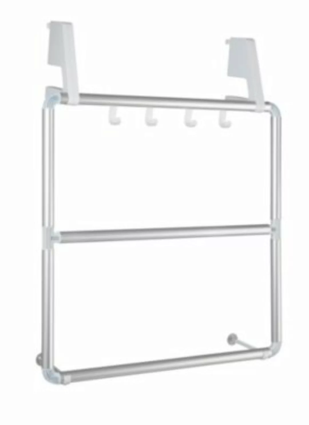 WENKO Handtuchhalter Tür und Duschkabine Compact, mit 3 Querstangen silber günstig online kaufen