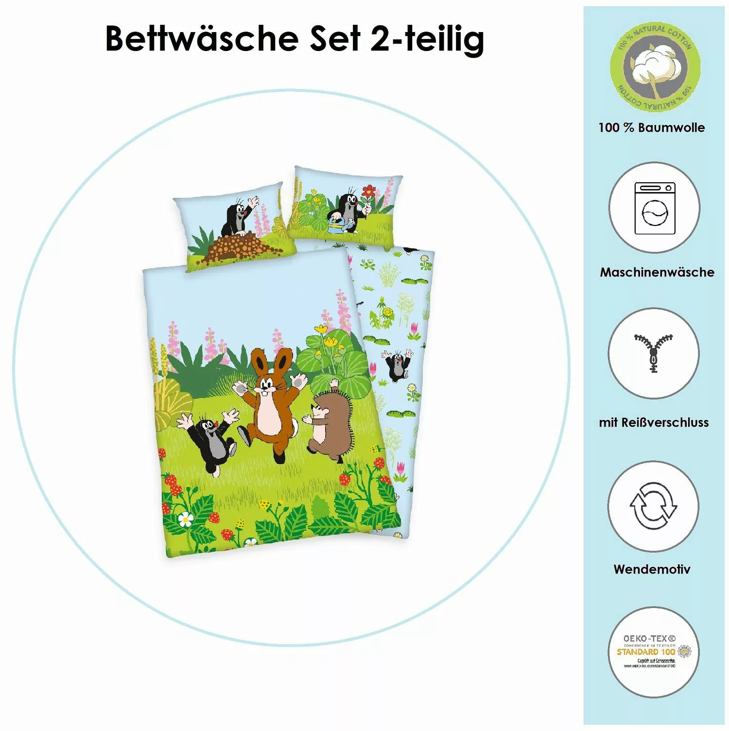 Familando Babybettwäsche Der Kleine Maulwurf Babybettwäsche günstig online kaufen
