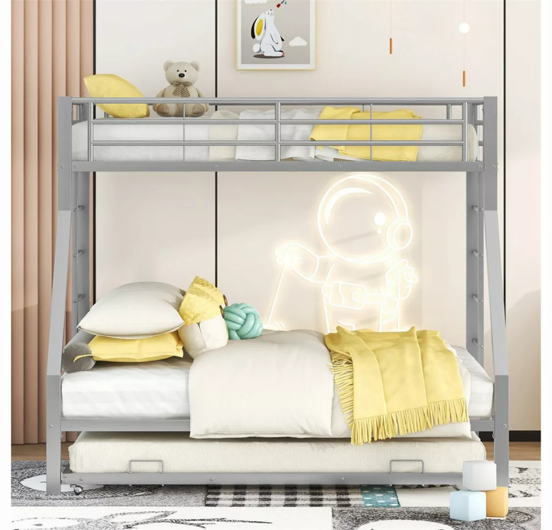 XDeer Etagenbett Etagenbett, Metallbett mit ausziehbarem Bett,mit Leiter, b günstig online kaufen