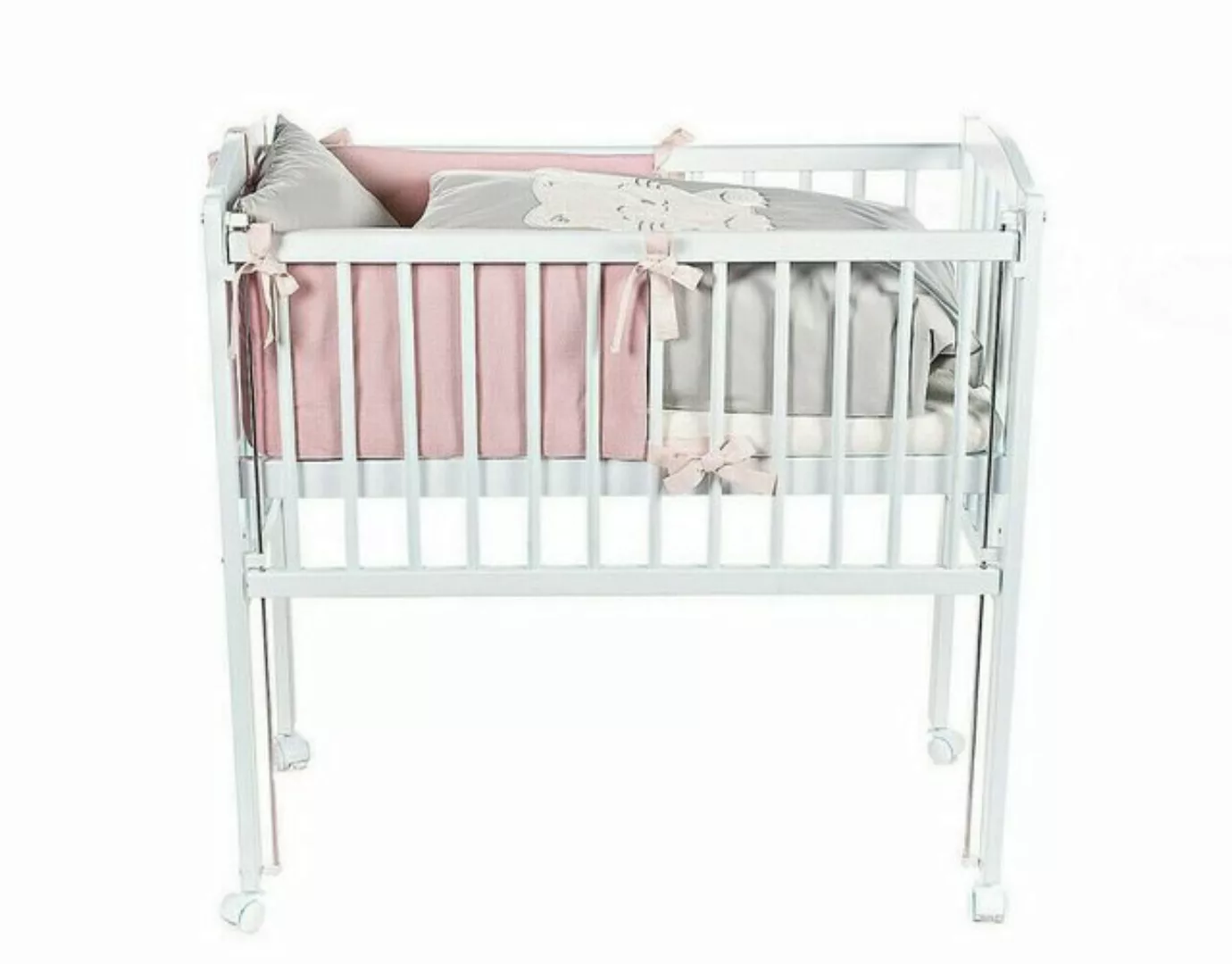 Babyhafen Beistellbett 90x40 cm mit Vollausstattung Modell: FLEECE KATZE, b günstig online kaufen