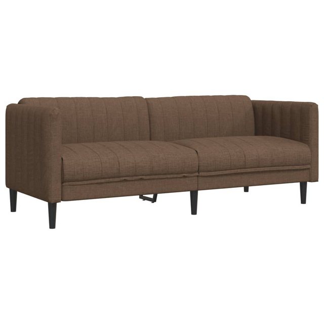 vidaXL Sofa Sofa 3-Sitzer Braun Stoff günstig online kaufen