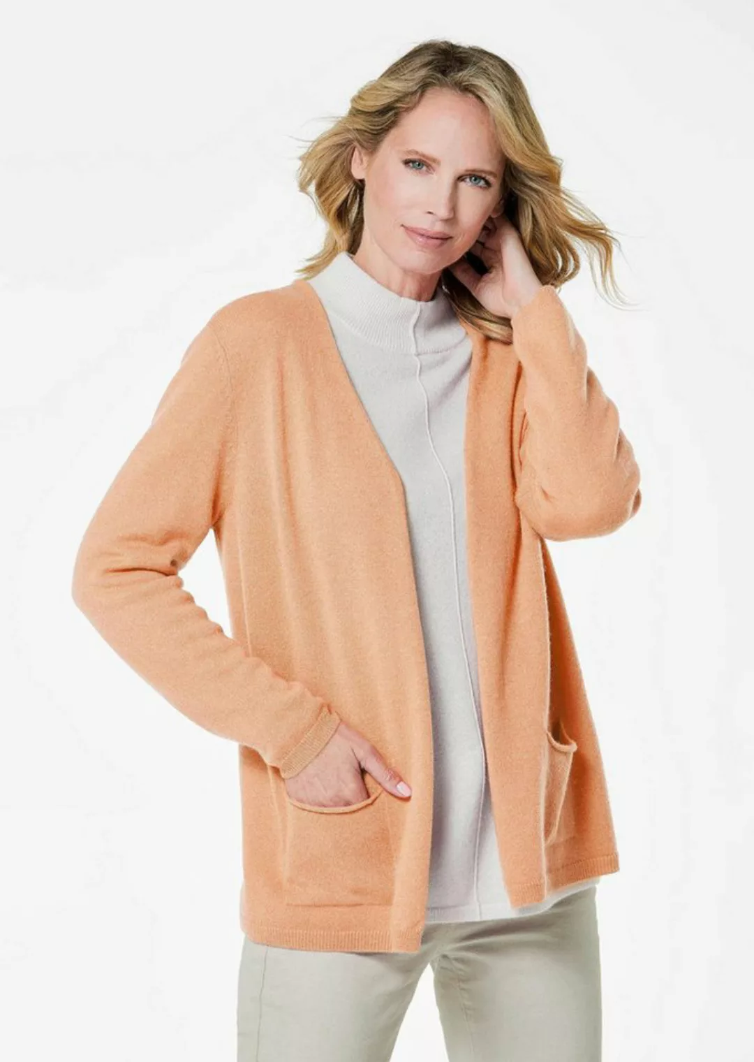 GOLDNER Strickjacke Kurzgröße: Kaschmir-Longstrickjacke günstig online kaufen