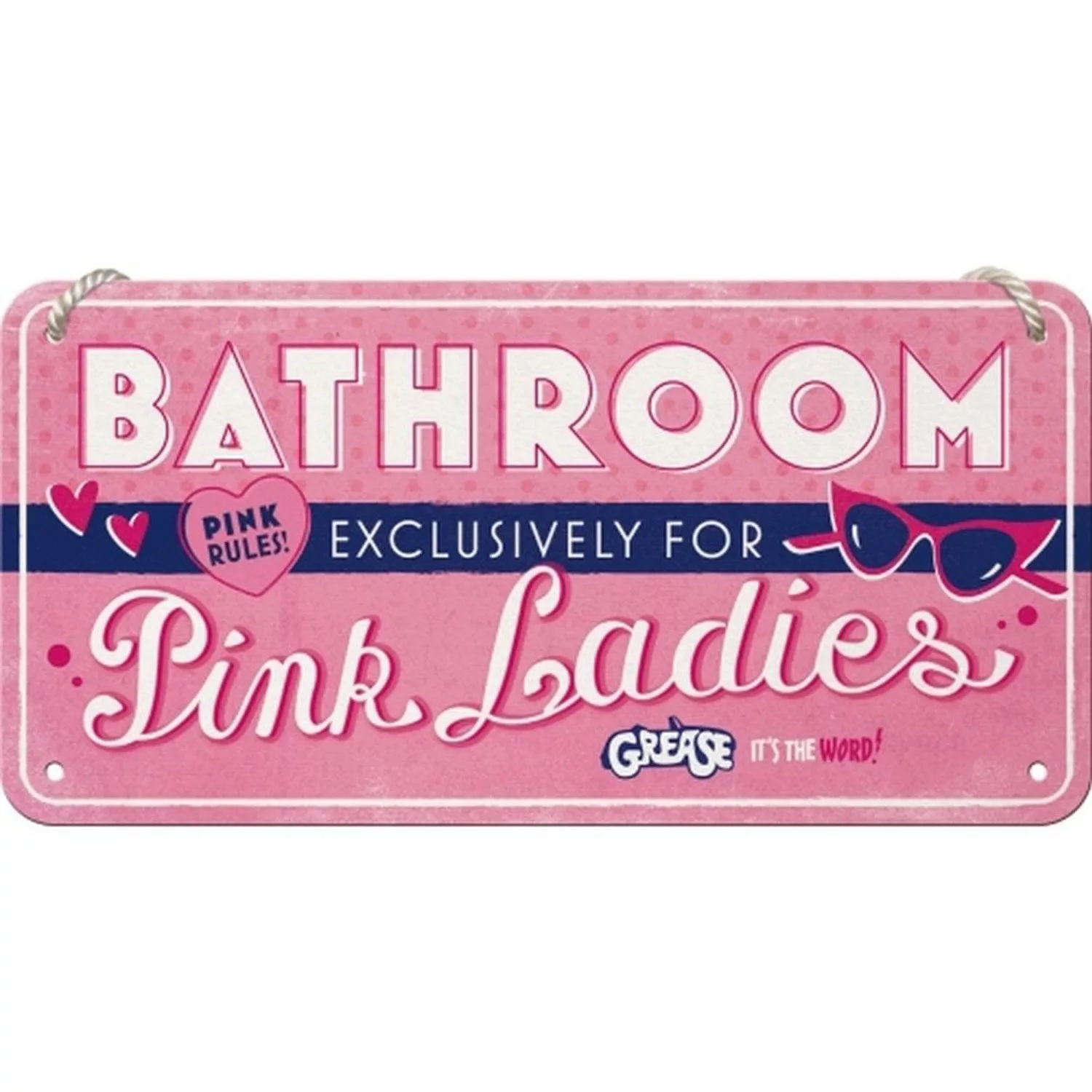 Nostalgic-Art Hängeschild Grease Pink Ladies Bathroom günstig online kaufen