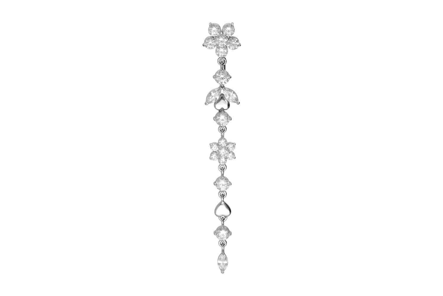 PIERCINGLINE Bauchnabelpiercing Chirurgenstahl Bananabell BLUMENRANKE (Bana günstig online kaufen