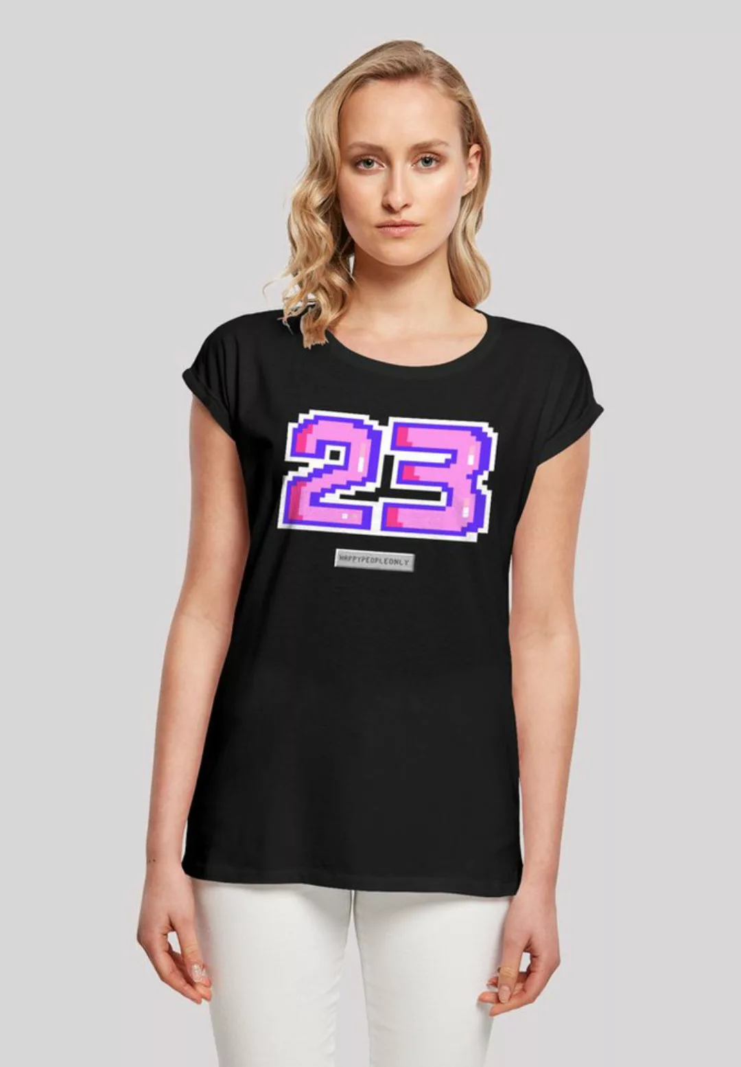 F4NT4STIC T-Shirt Pixel 23 pink Print günstig online kaufen