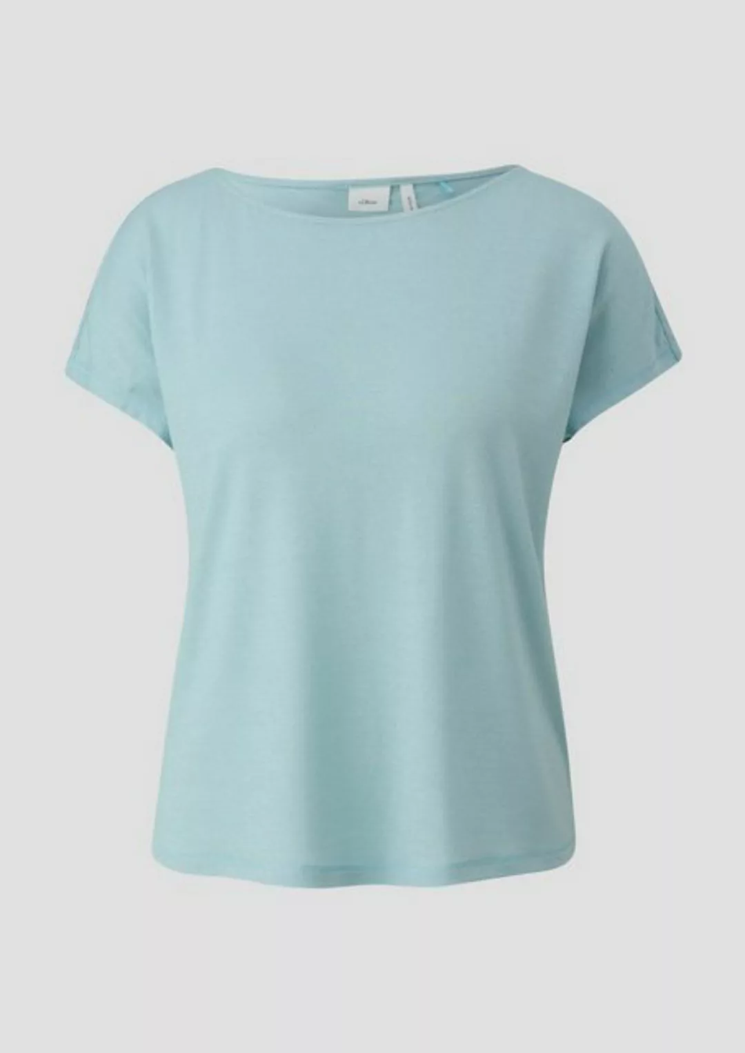 s.Oliver BLACK LABEL Kurzarmshirt T-Shirt aus Viskosemix günstig online kaufen