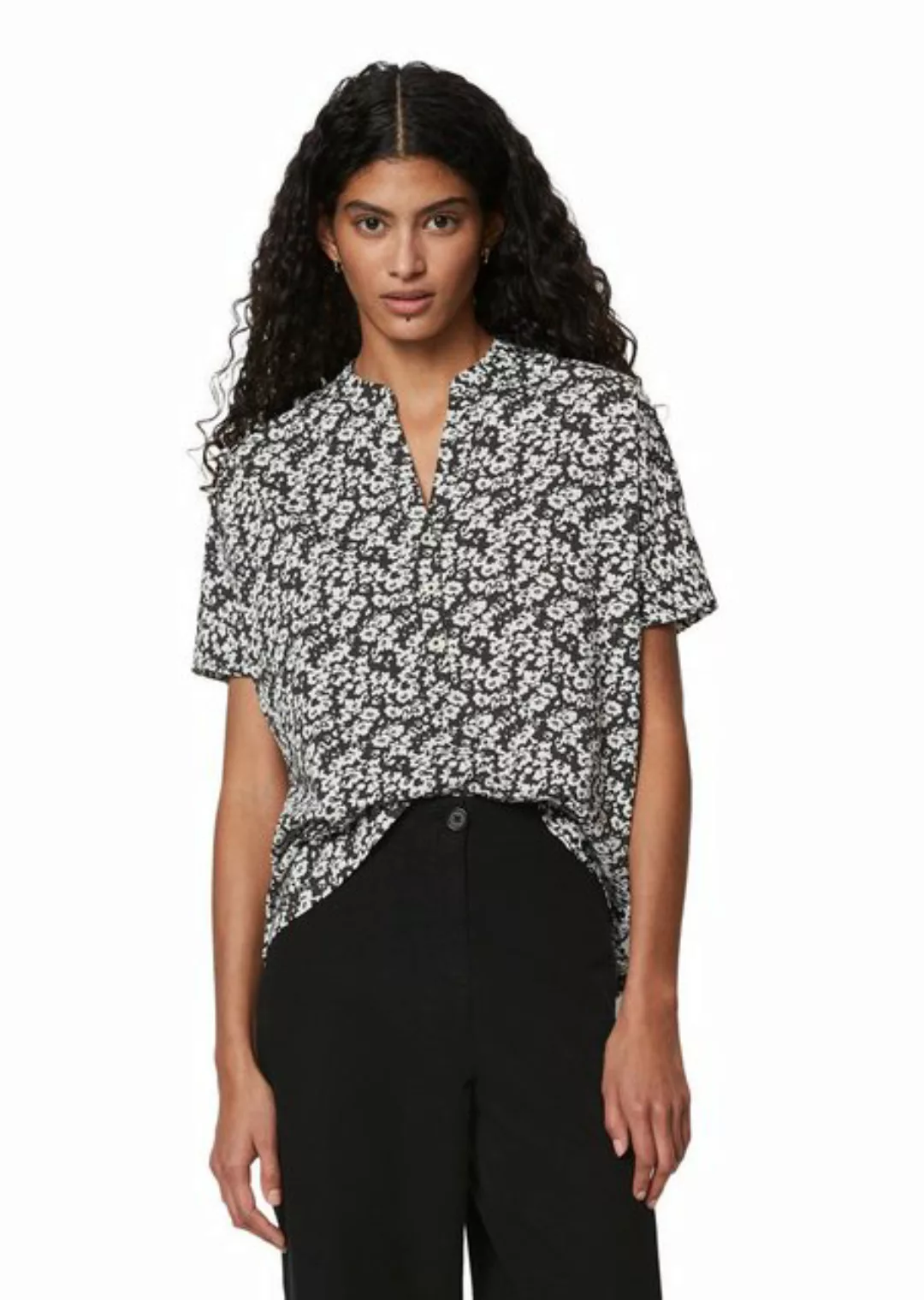 Marc O'Polo Blusenshirt aus bedrucktem Single Jersey günstig online kaufen