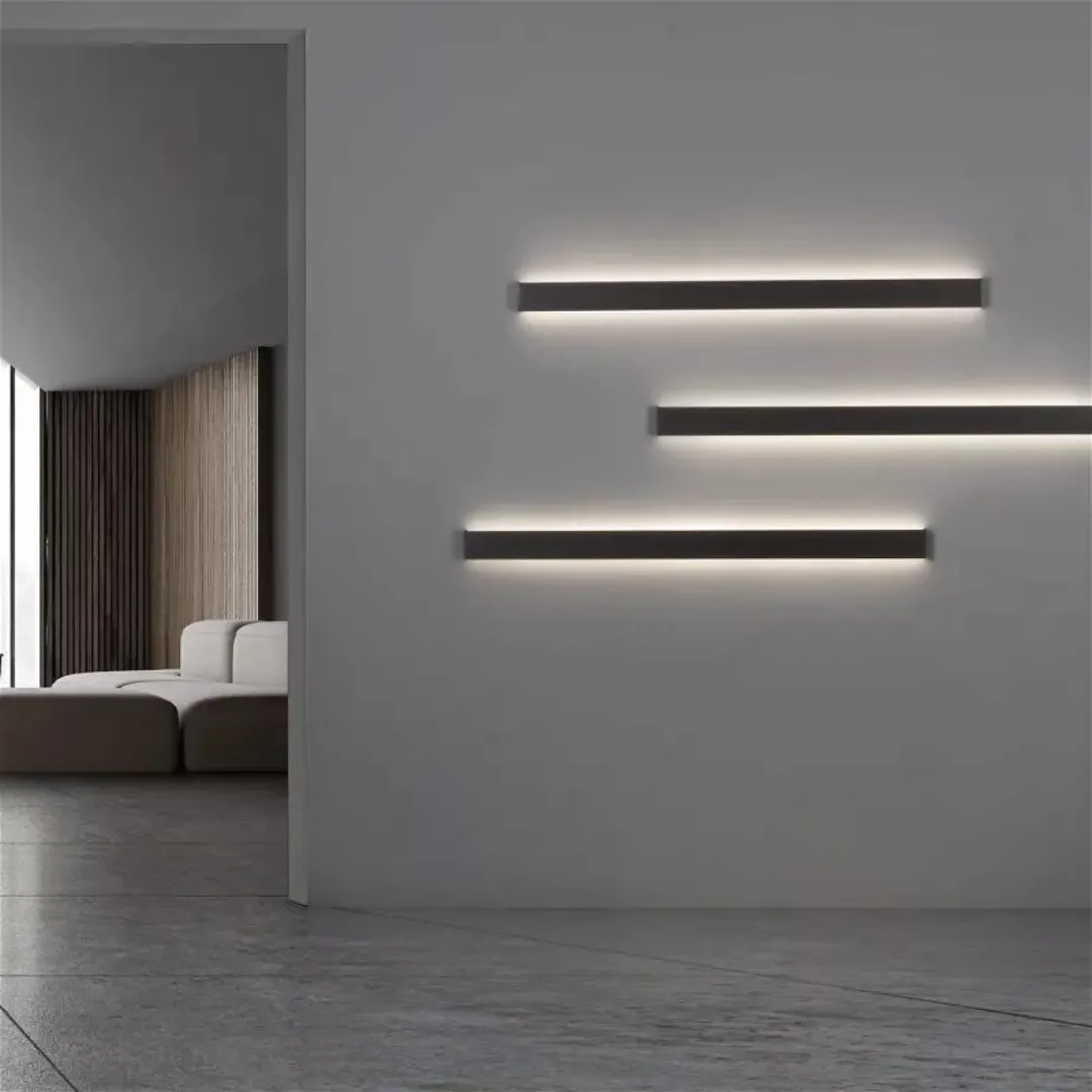 LED Wandleuchte Seline in Schwarz 44W 3124lm günstig online kaufen