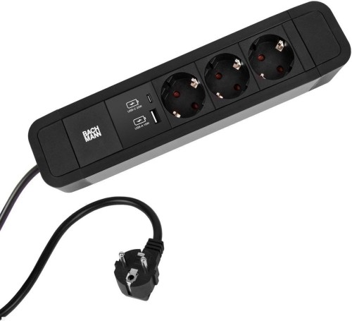 Bachmann Steckdosenleiste Primo 2 3xCEE7/3, 1xUSB A+C 350.008 - 350008 günstig online kaufen
