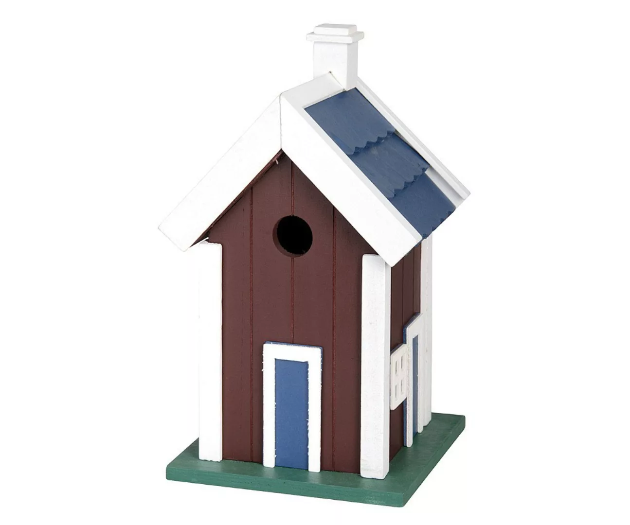 Buntes Vogelhaus Vogel-Villa Nistkasten Holz Braun 27,5cm günstig online kaufen