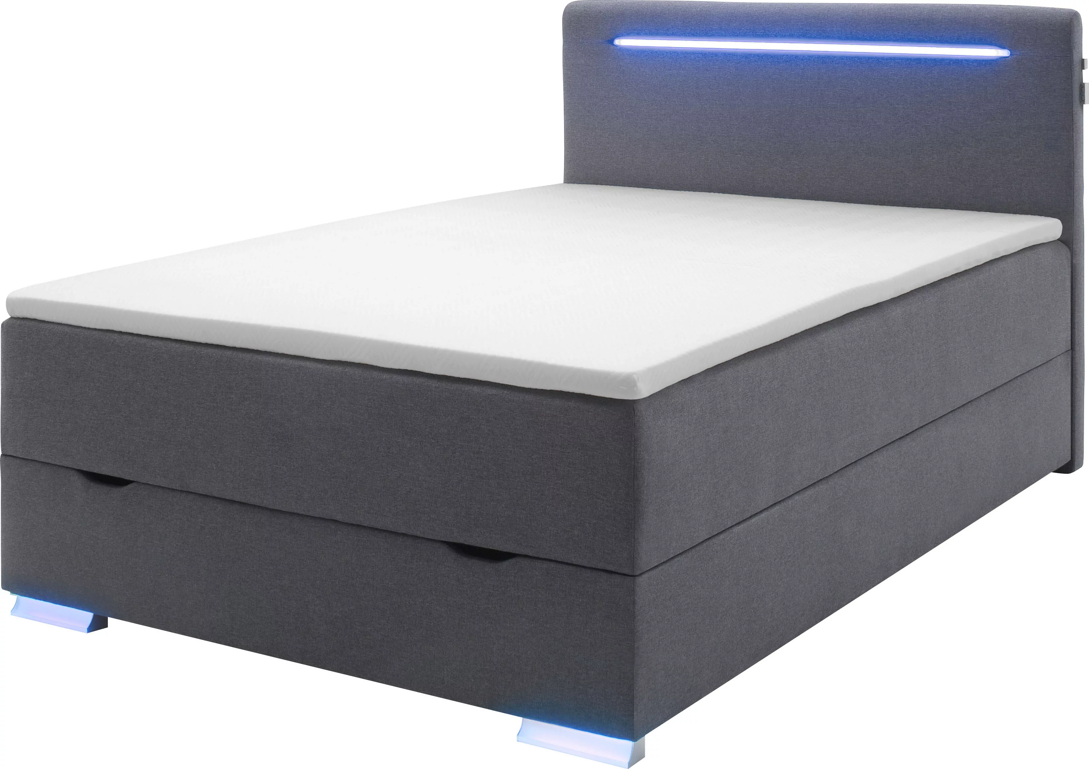 meise.möbel Boxspringbett "Las Vegas", Füße und Kopfteil mit LED-Beleuchtun günstig online kaufen