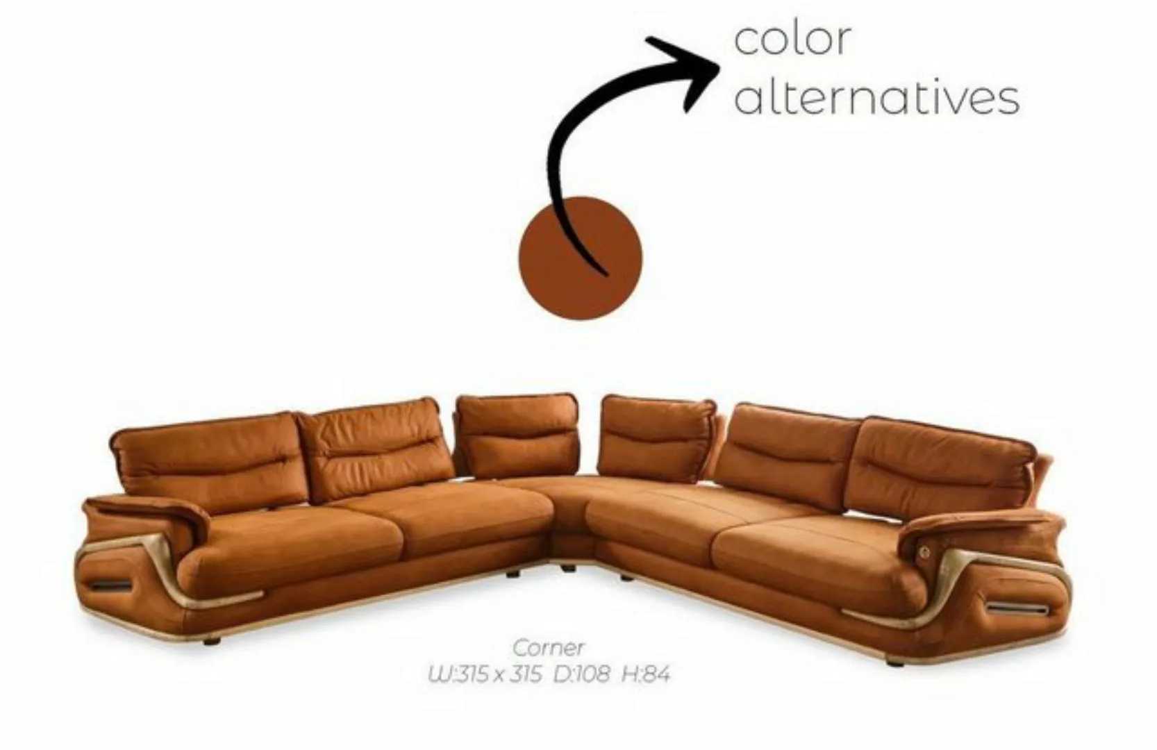 JVmoebel Ecksofa, Ecksofa Design Sofa Eckcouch Sofas Eckgarnitur Polster günstig online kaufen