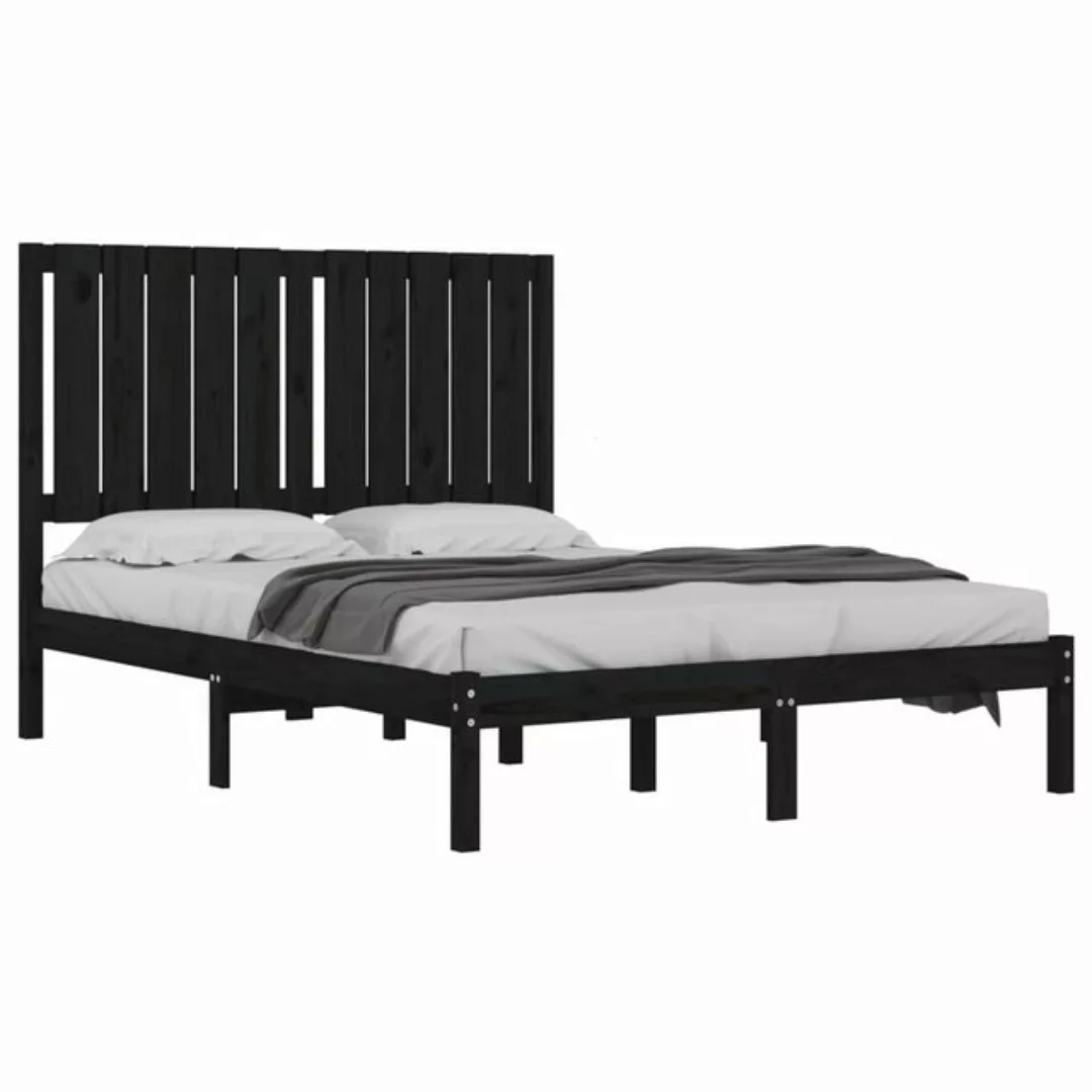 vidaXL Bett Massivholzbett Schwarz 120x190 cm günstig online kaufen